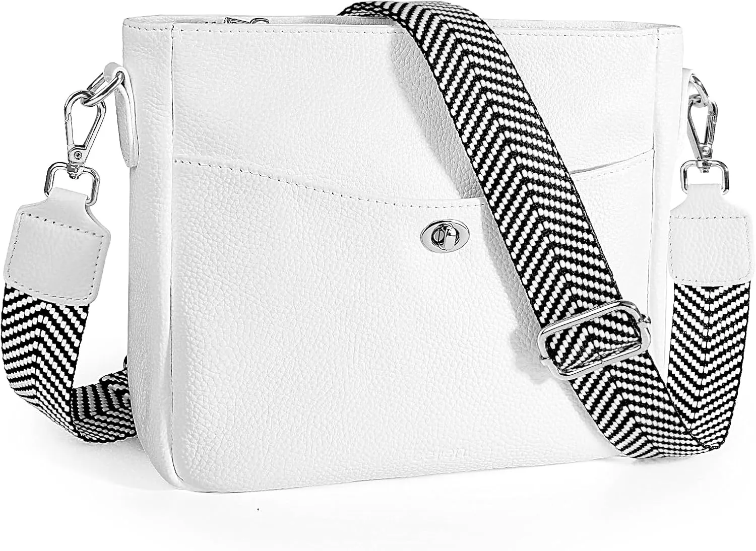 befen Genuine Leather Crossbody Bags for Women, Women's Shoulder Purse Hobo Handbags with Adjustable Wide Strap