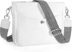 befen Genuine Leather Crossbody Bags for Women, Women's Shoulder Purse Hobo Handbags with Adjustable Wide Strap