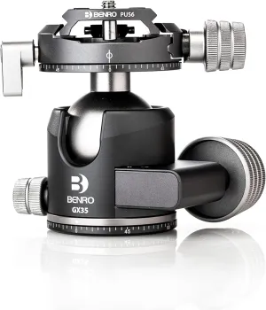Benro GX35 Three Series Arca-Swiss Style Low Profile Aluminum Ballhead with PU56 Camera Plate (GX35)