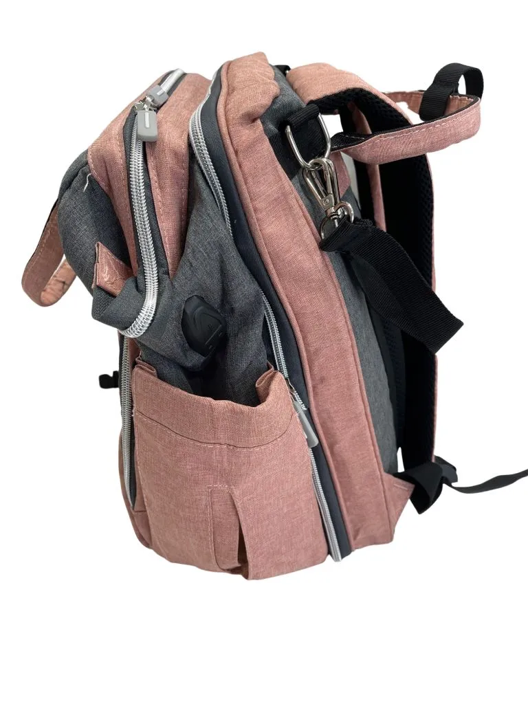 BeutyLivoor Pink and Grey Backpack