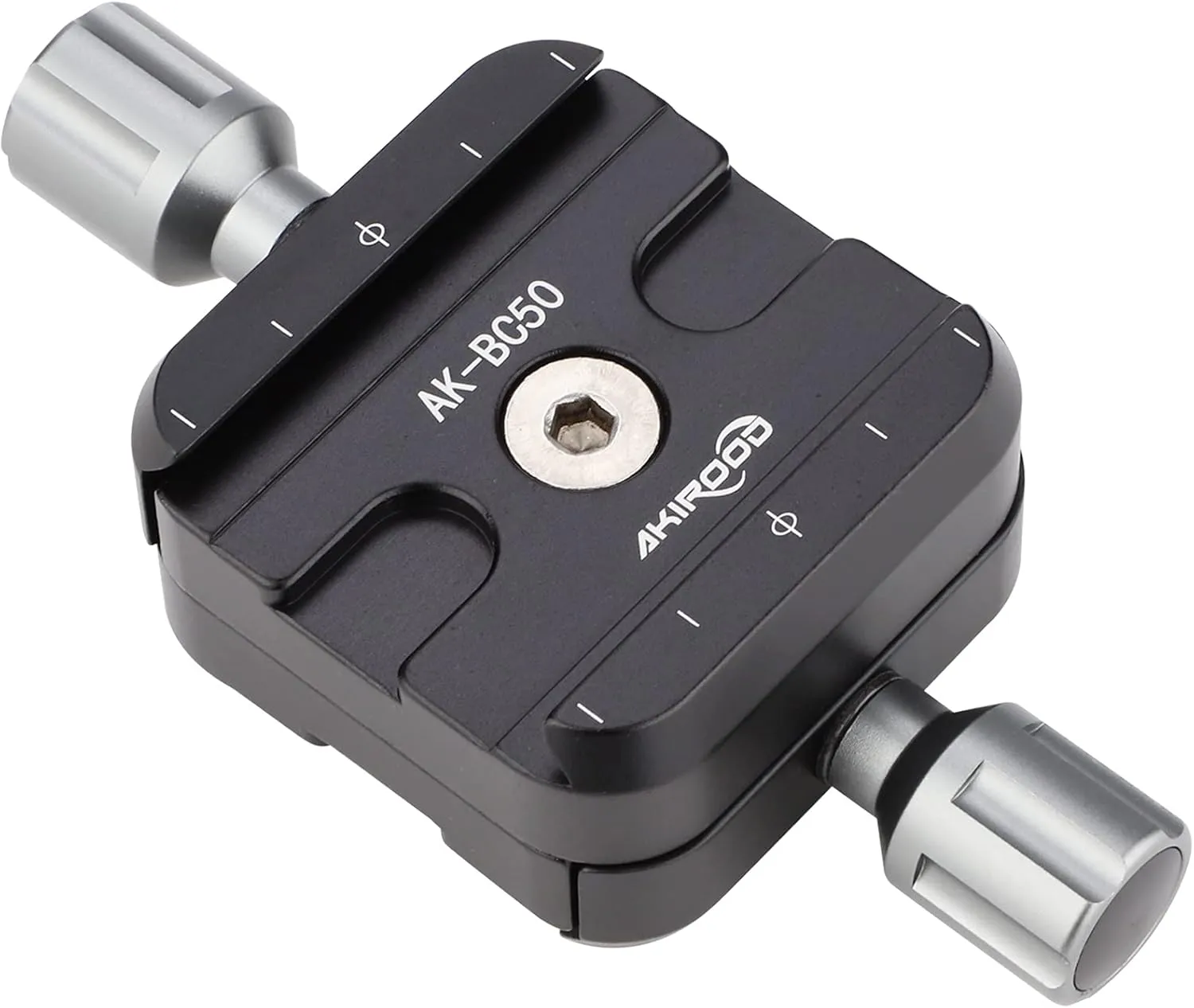 Bidirectional Clamps,Quick Release Pate,50mm Double Duplex Clamp Set for RRS,Wimberley, Jobu Design, Arca Swiss, Kirk Enterprises, Markins Quick Release Plates