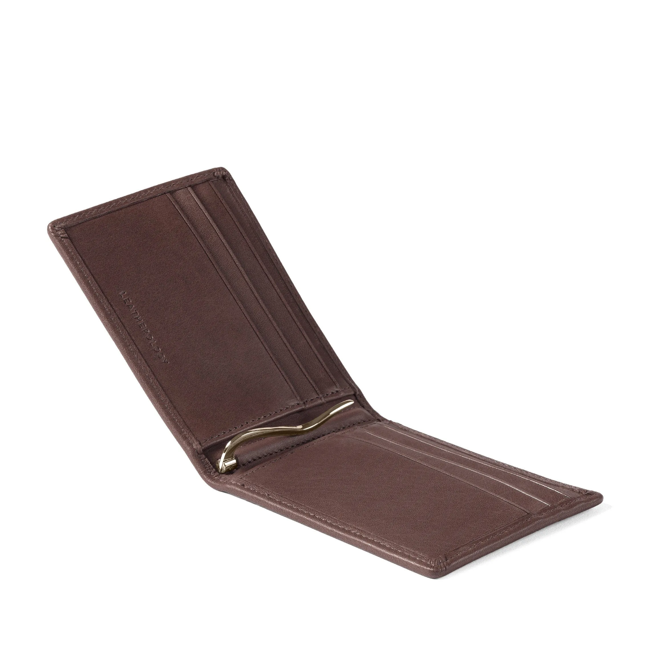 Bifold with Money Clip Mahogany
