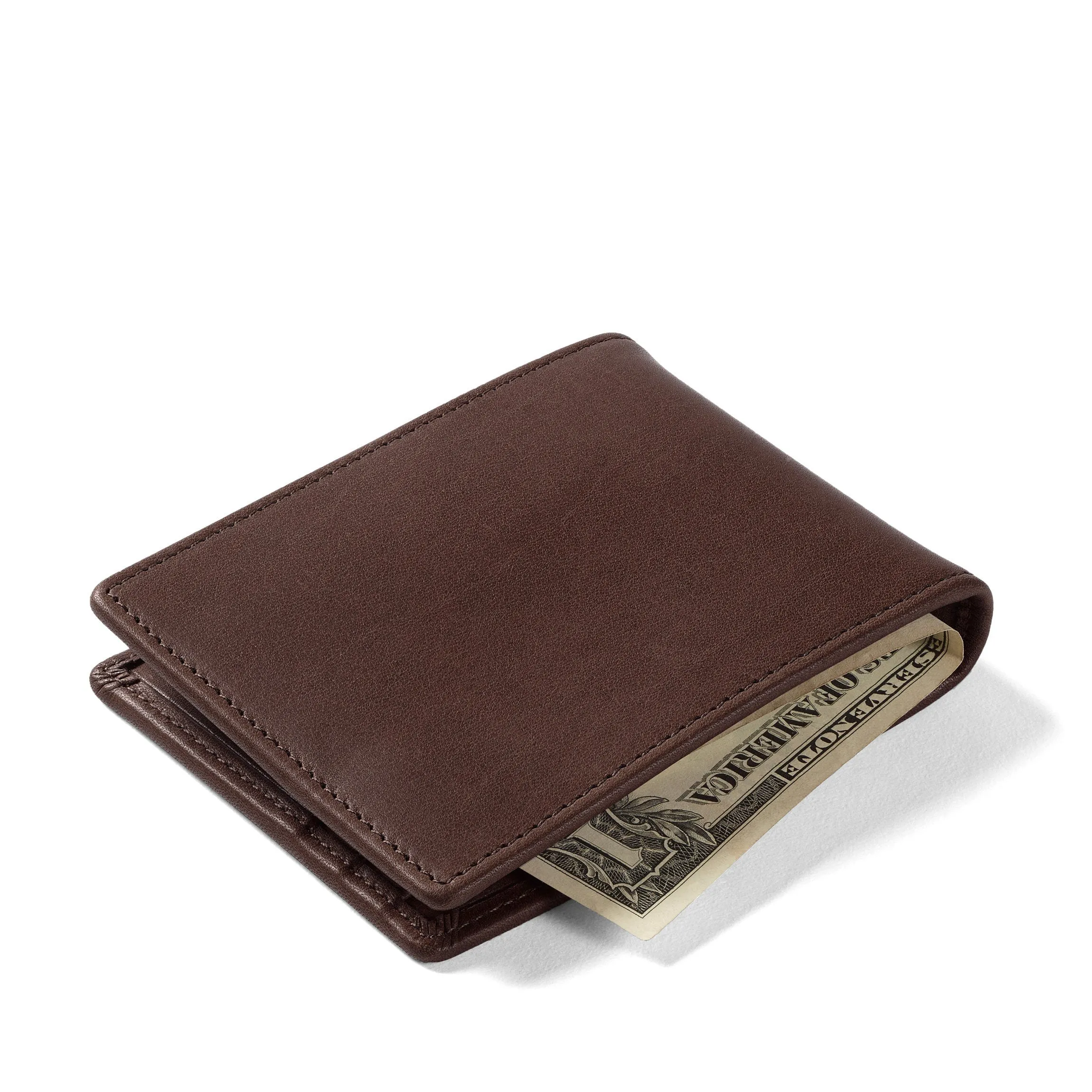 Bifold with Money Clip Mahogany