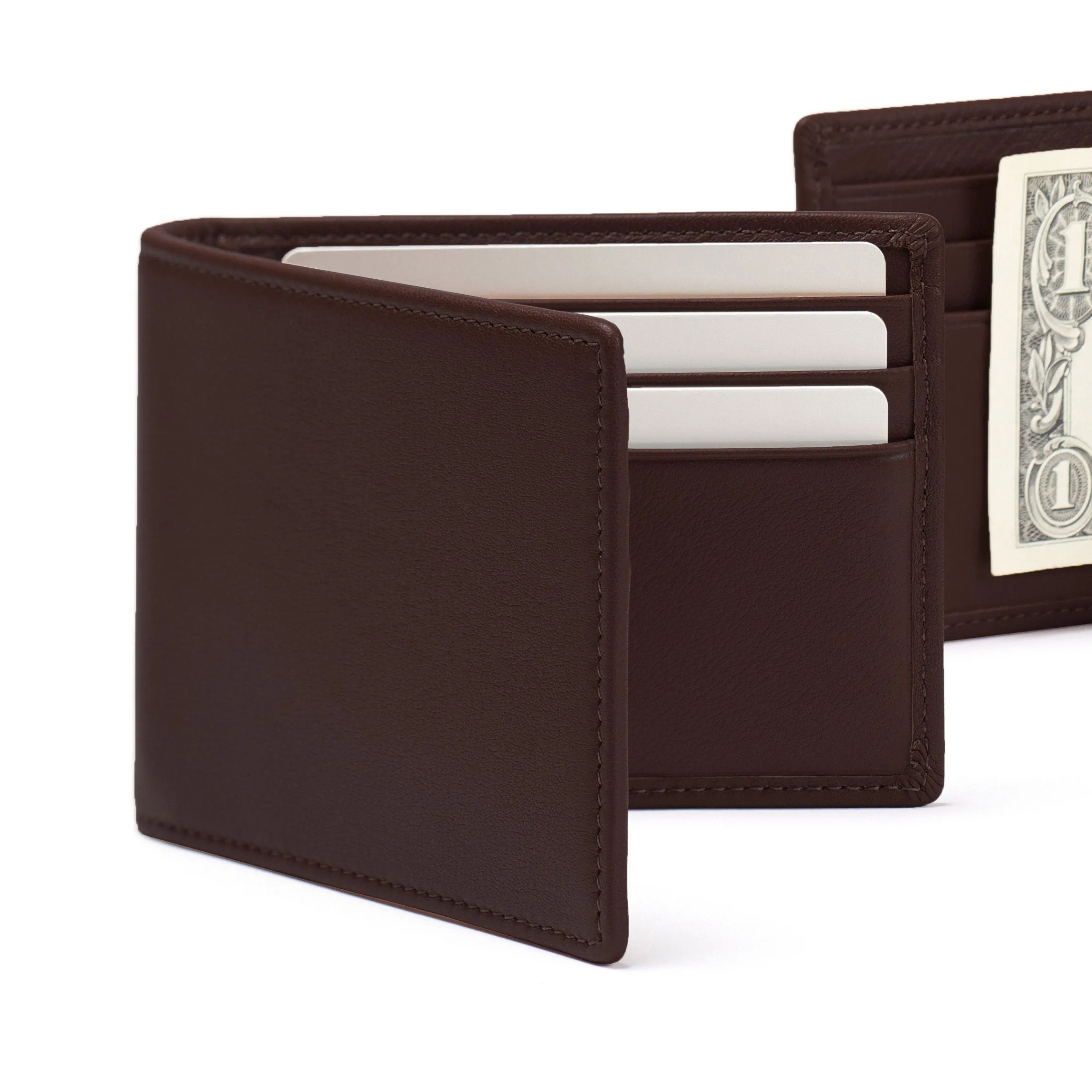 Bifold with Money Clip RFID Brown