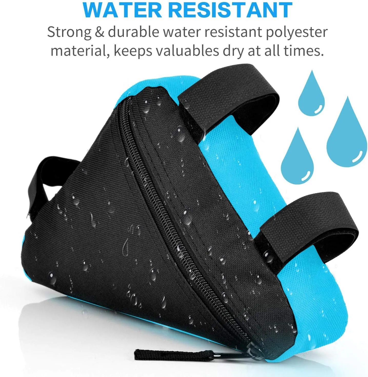 Bike Triangle Frame Bag - Bicycle Cycling Storage Triangle Top Tube Front Pouch Saddle Bag for Road and Mountain Bikes