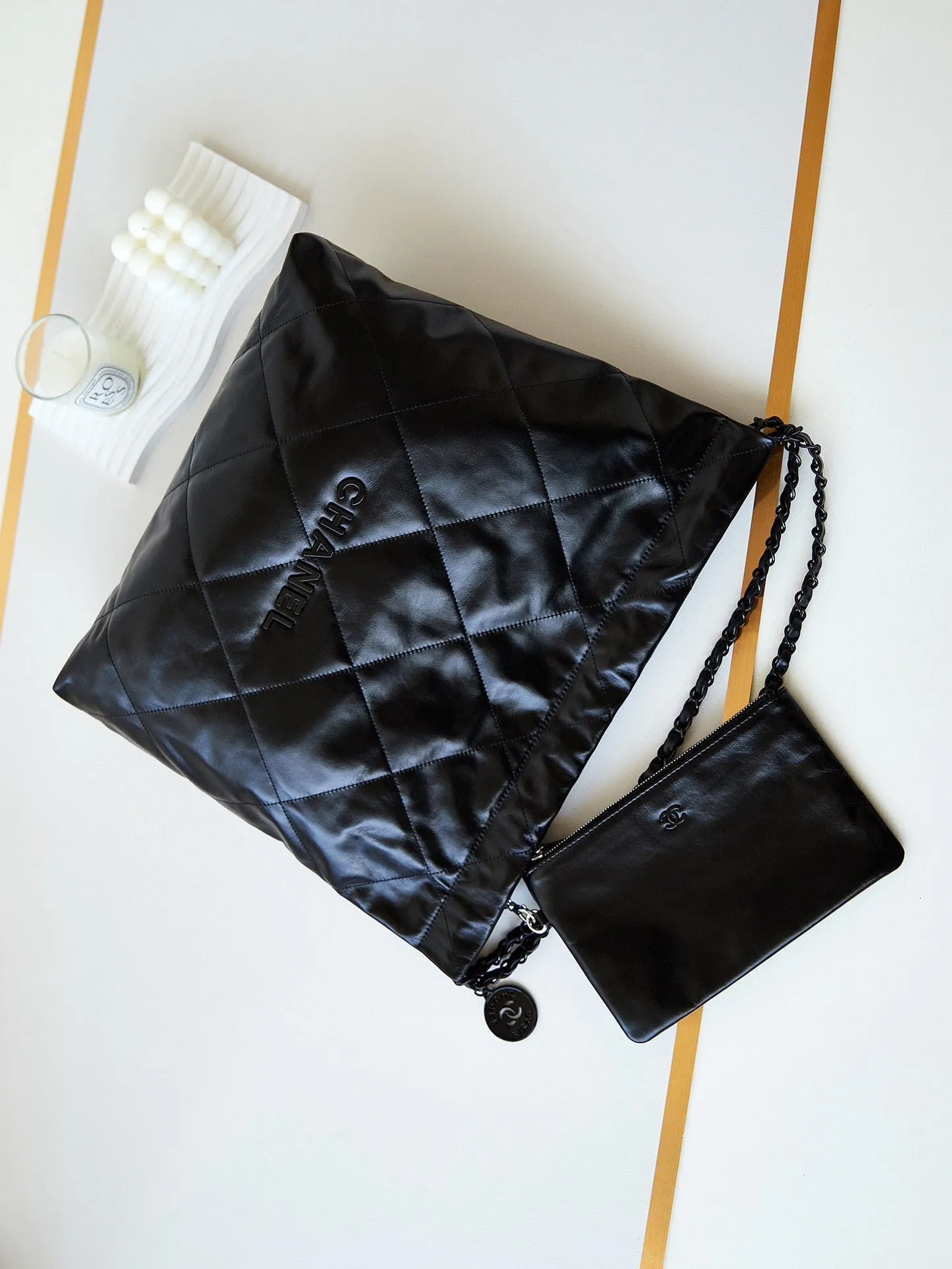 black black Optimized hardware CHANEL hobo 22 calfskin Slashed prices