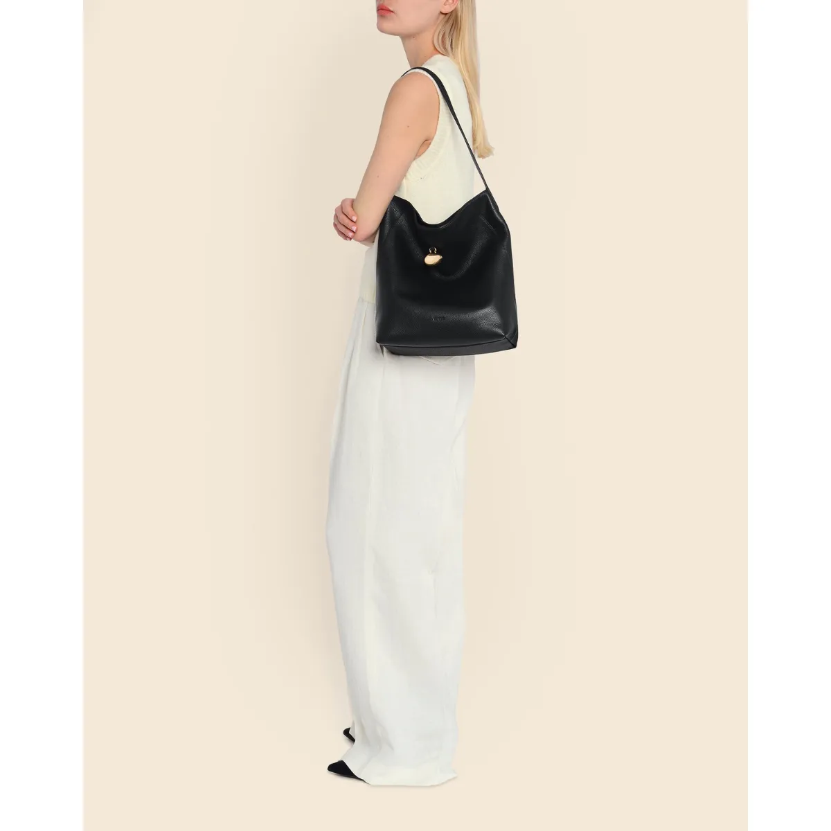 Black Drop Hobo Bag