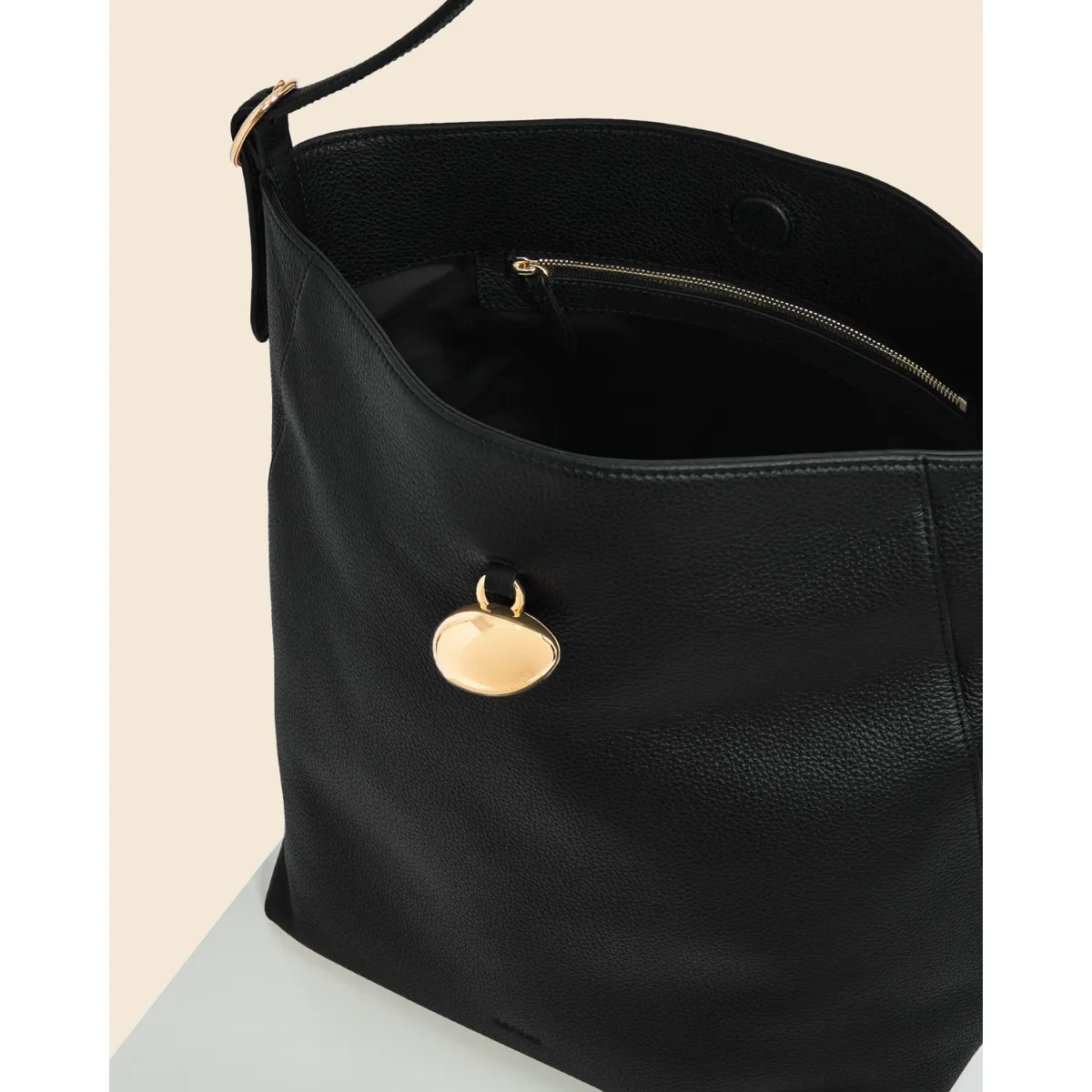 Black Drop Hobo Bag