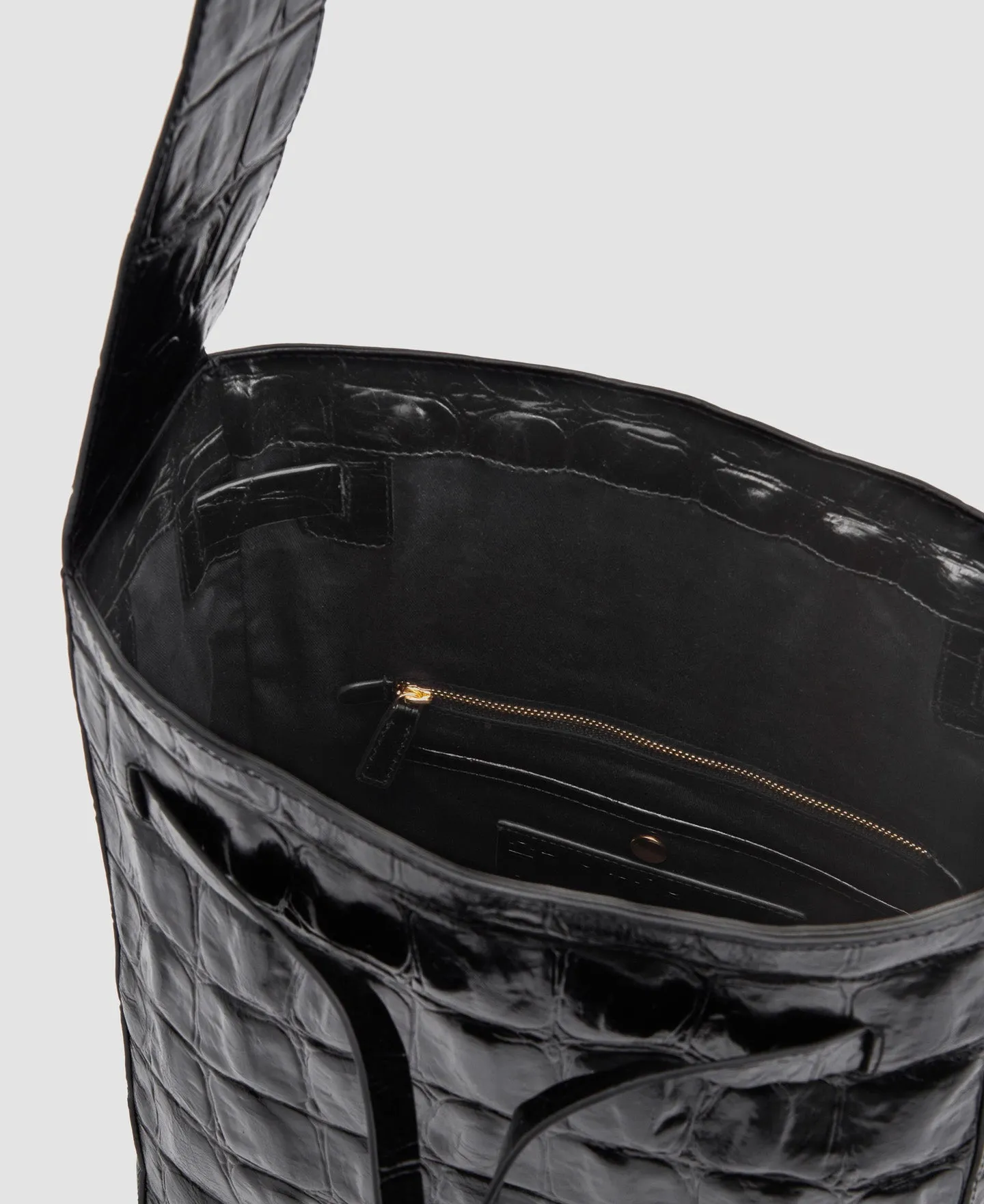 Black Leather Hobo Bag