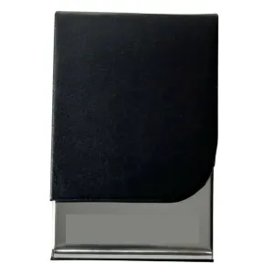 Black ROCK Card Holder Stainless Steel Unisex RFID Blocking Size 9.5X 6.5 x 1.2 cm Corporate Gift for Employees 15-20 Business Card