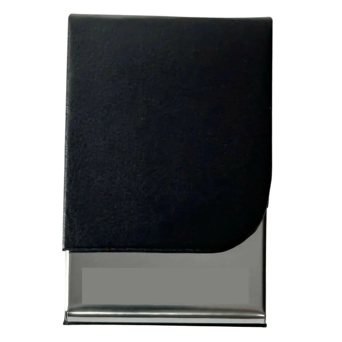 Black ROCK Card Holder Stainless Steel Unisex RFID Blocking Size 9.5X 6.5 x 1.2 cm Corporate Gift for Employees 15-20 Business Card