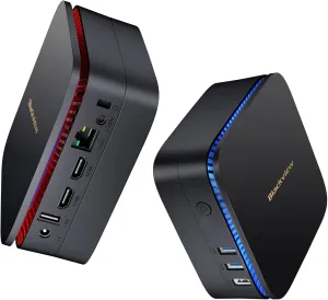 Blackview MP60 Mini PC, Intel N150 (Turbo 3.6GHz), with Windows 11 Pro, 16GB DDR4 RAM 512GB SSD, Desktop Computer 4K Dual HDMI/USB3.2/WiFi 5/BT4.2/RJ45 Ethernet for Home, Office, Business