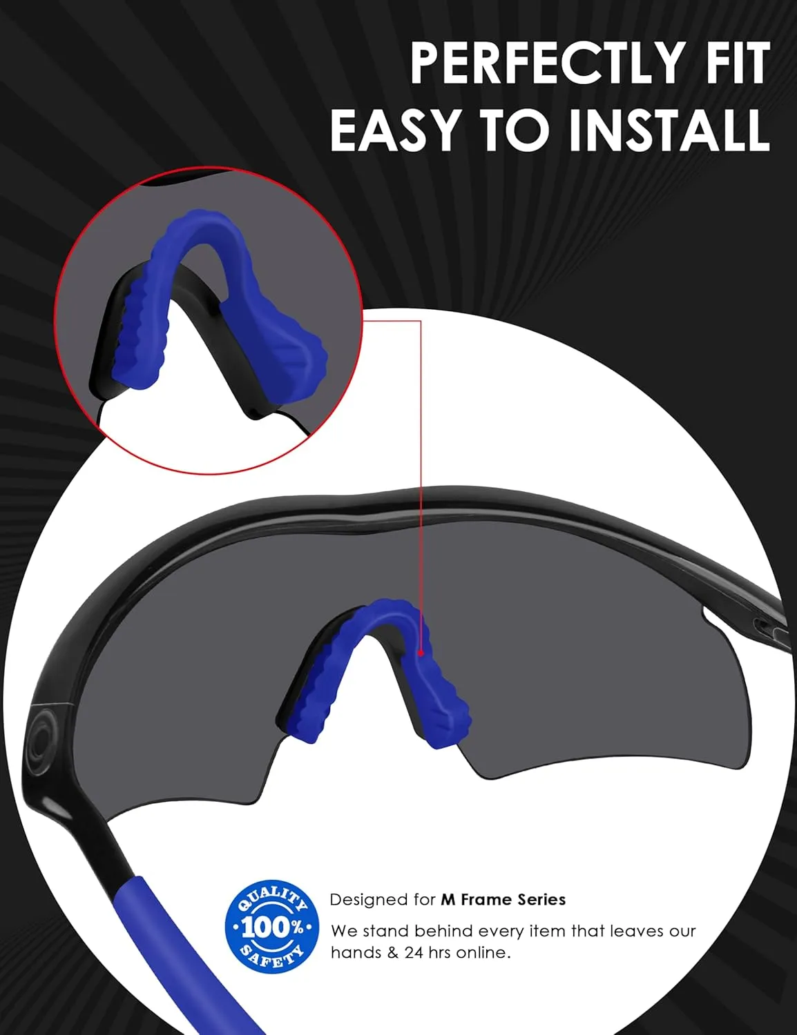BLAZERBUCK Replacement Nose Pads Nose Pieces for Oakley M Frame Series Sunglasses