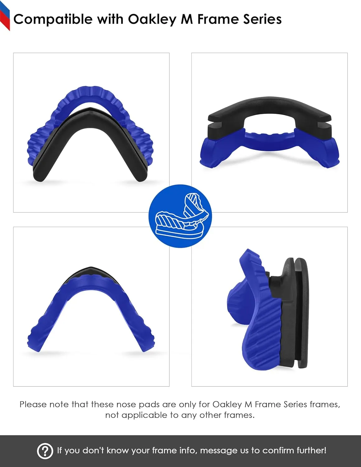 BLAZERBUCK Replacement Nose Pads Nose Pieces for Oakley M Frame Series Sunglasses