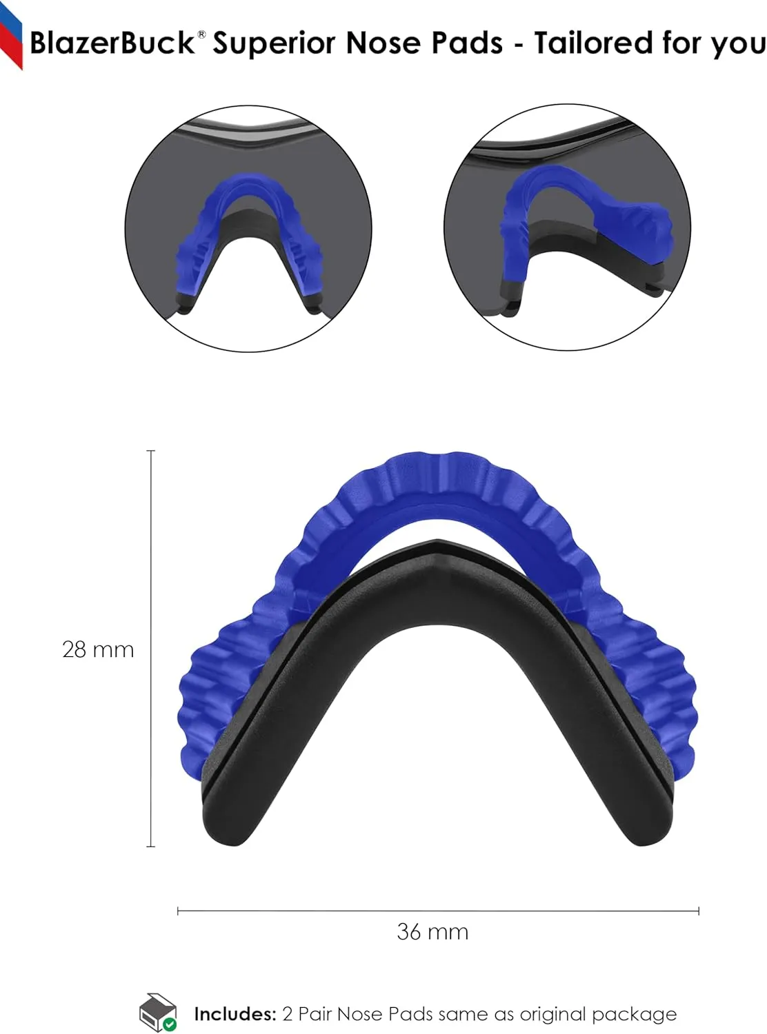 BLAZERBUCK Replacement Nose Pads Nose Pieces for Oakley M Frame Series Sunglasses