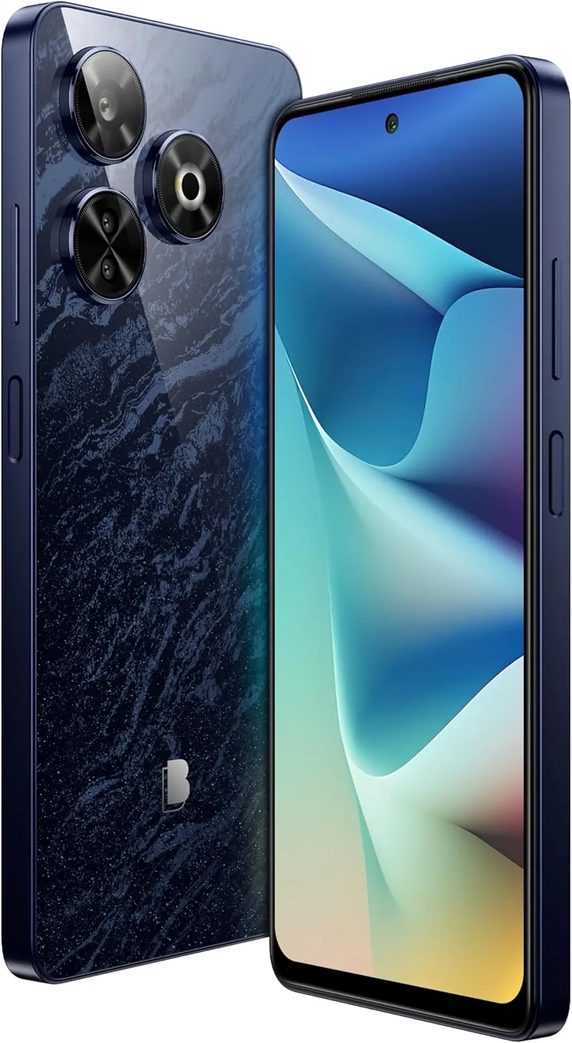 BLU G84 | 2024 | 3-Day Battery | Unlocked | 6.8” FHD  Infinity Dot Display | 256GB | Triple 50MP Camera | NFC | US Version | US Warranty | Blue
