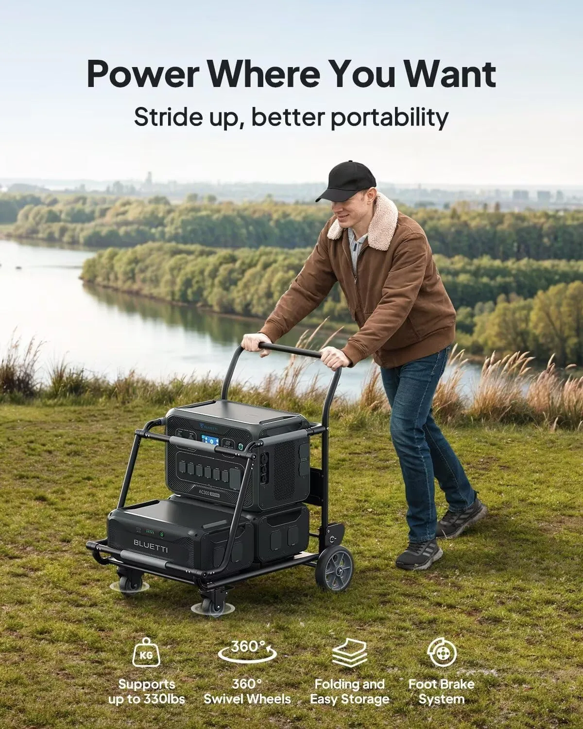 BLUETTI Solar Generator AC300 & B300K Expansion Battery, 2,764.8Wh LiFePO4 Portable Power Station w/ 7 3,000W AC Outlets (6,000W Peak), Work with Alexa, Modular Home Battery Backup for Emergency