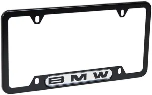 BMW License Plate Frame Wording (Black)
