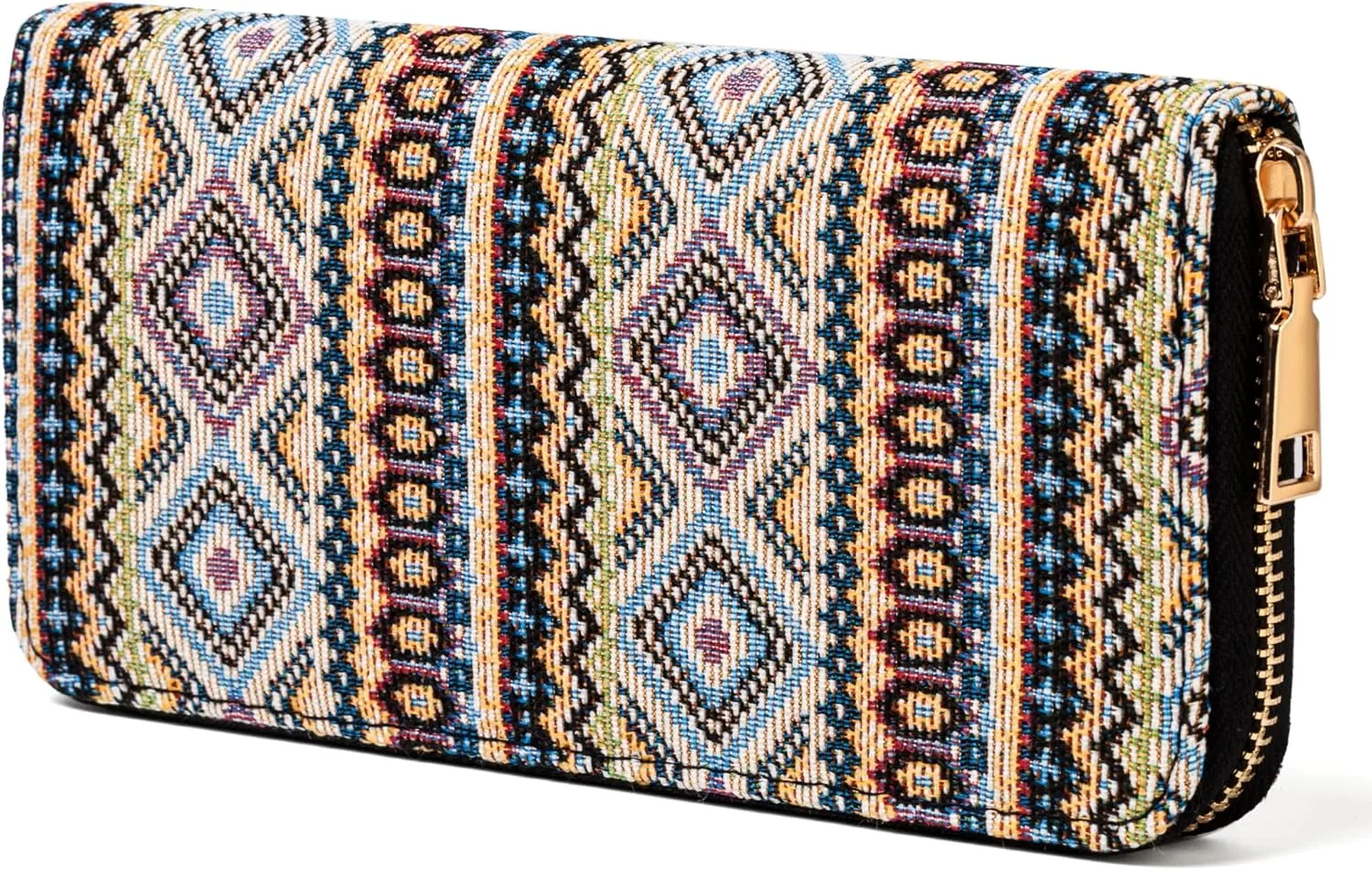 Boho Western Wallet for Women Canvas Ladies Girls Slim Purse Credit Card Holder (Bohemian Style)