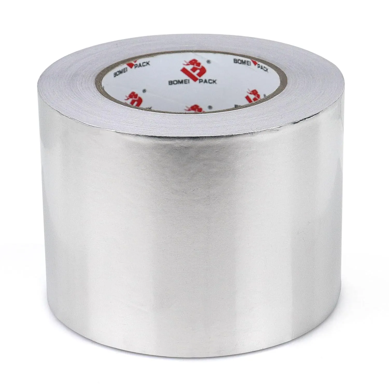 BOMEI PACK Aluminum Foil Tape,Heavy Duty Metal Duct Tape,High Temperature Silver Tape,Perfect for Sealing & Patching,HVAC,Air Ducts,Insulation and Metal Repair (4 Inch)