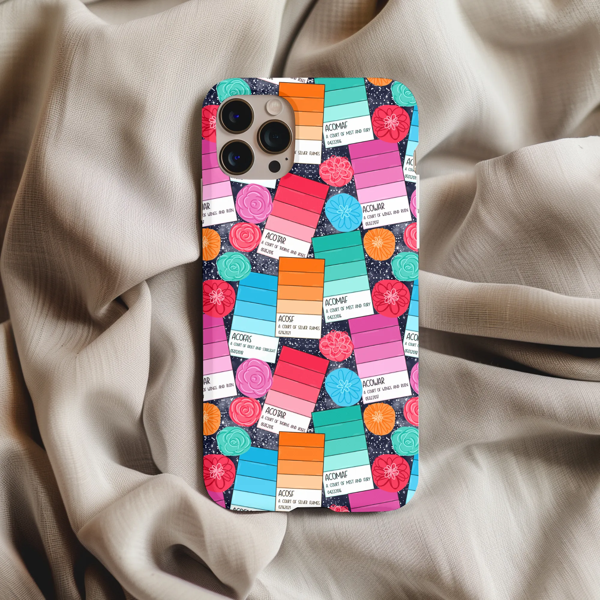 Bookish ACOTAR Paint Chips Phone Case