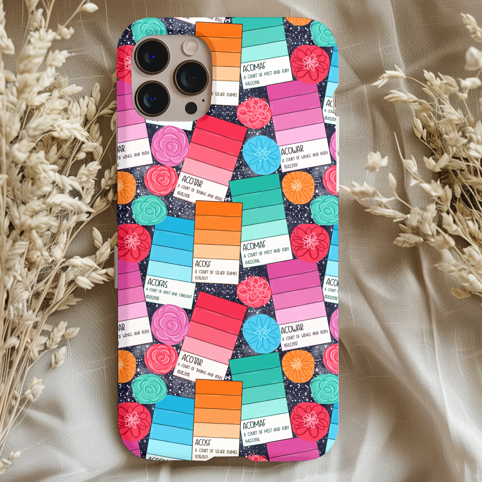 Bookish ACOTAR Paint Chips Phone Case