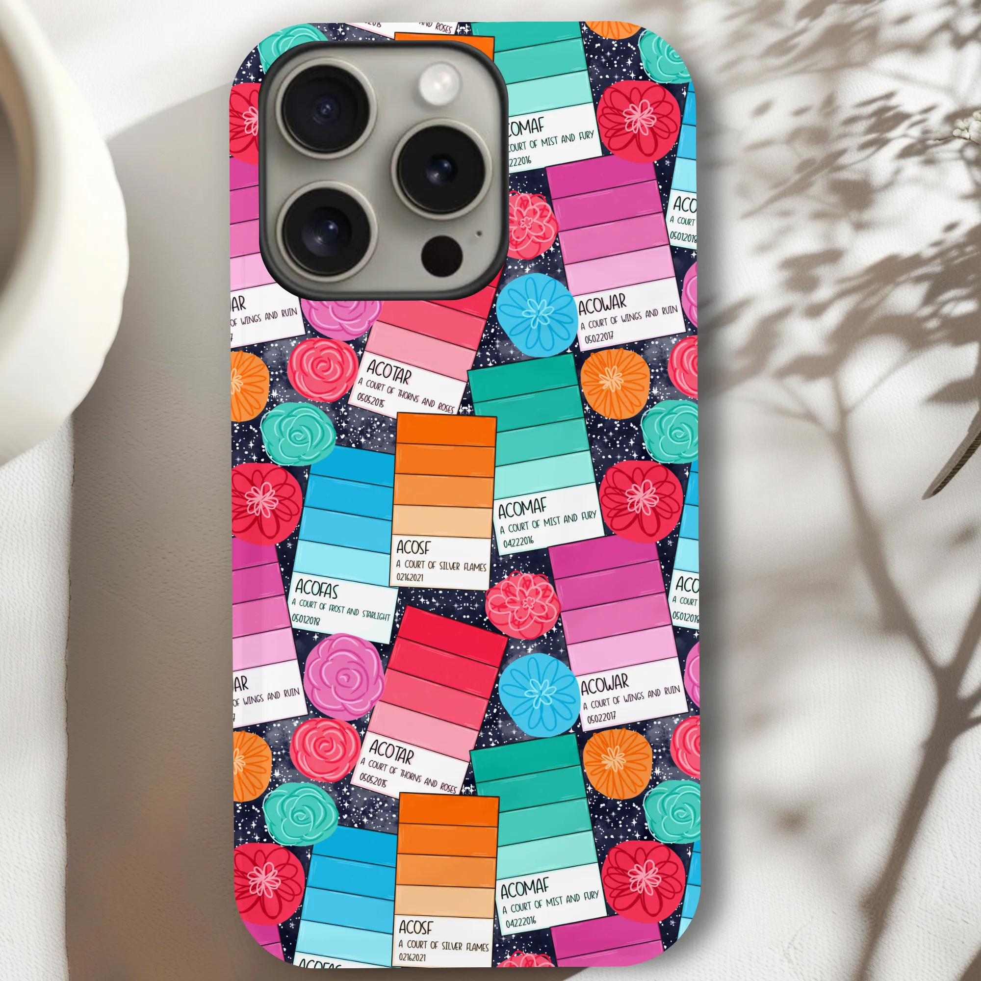 Bookish ACOTAR Paint Chips Phone Case