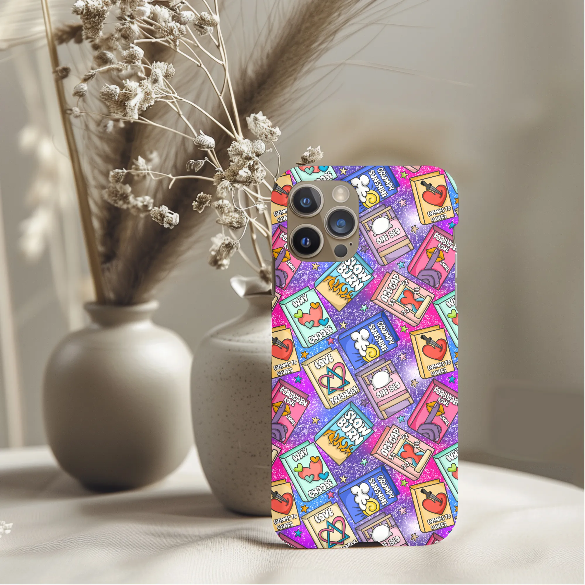 Bookish Romance Tropes Phone Case
