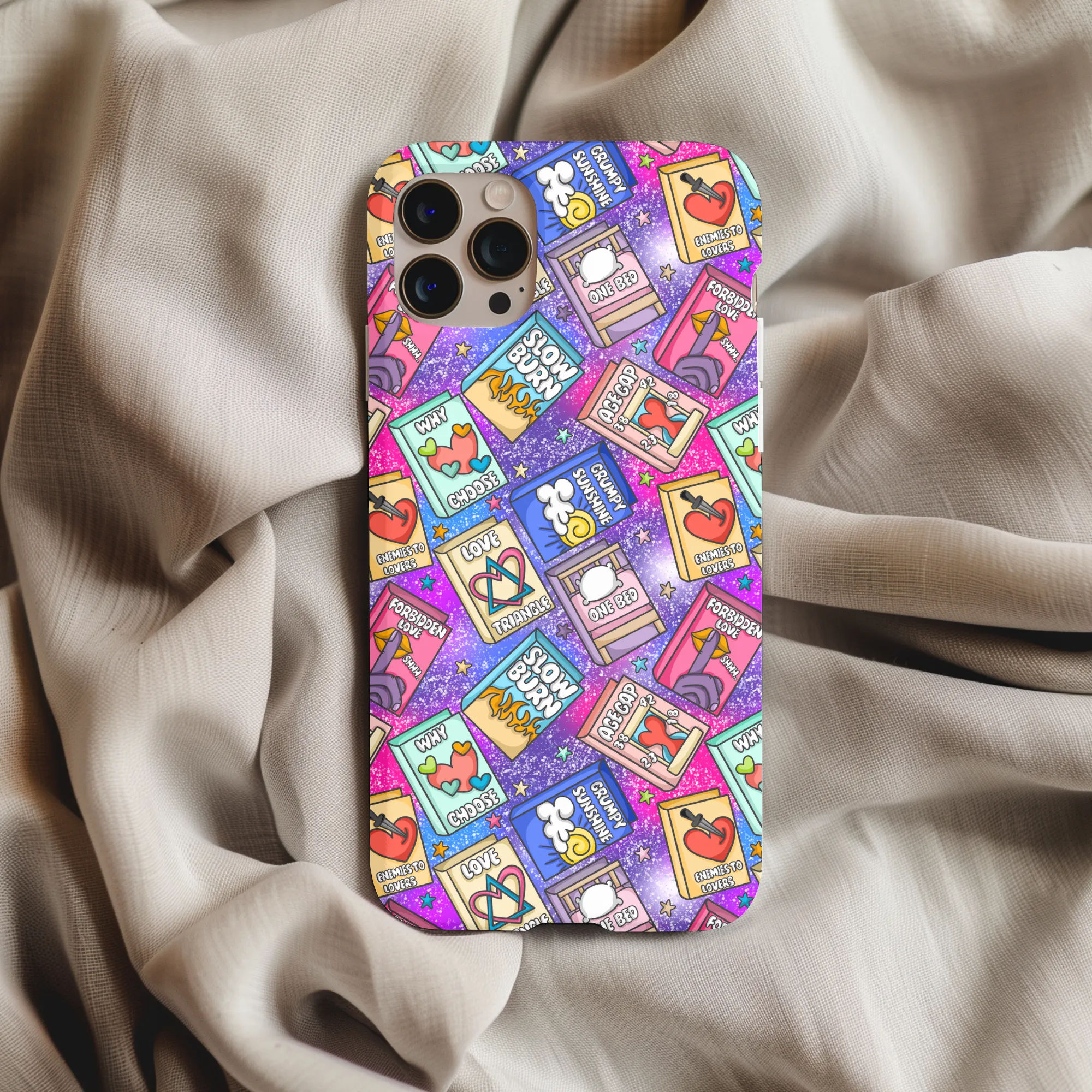 Bookish Romance Tropes Phone Case