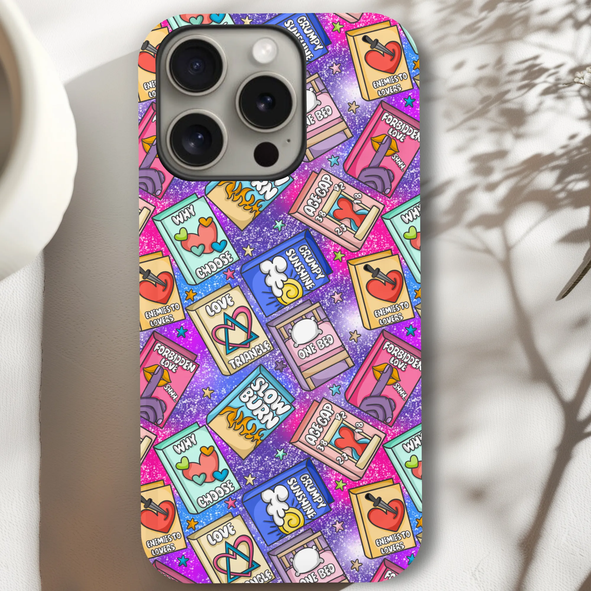 Bookish Romance Tropes Phone Case