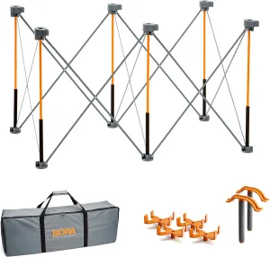 Bora Centipede 2 ft. L x 4 ft. W x 2.5 ft. H Folding Work Table Steel 1500 lb. capacity Gray/Yellow