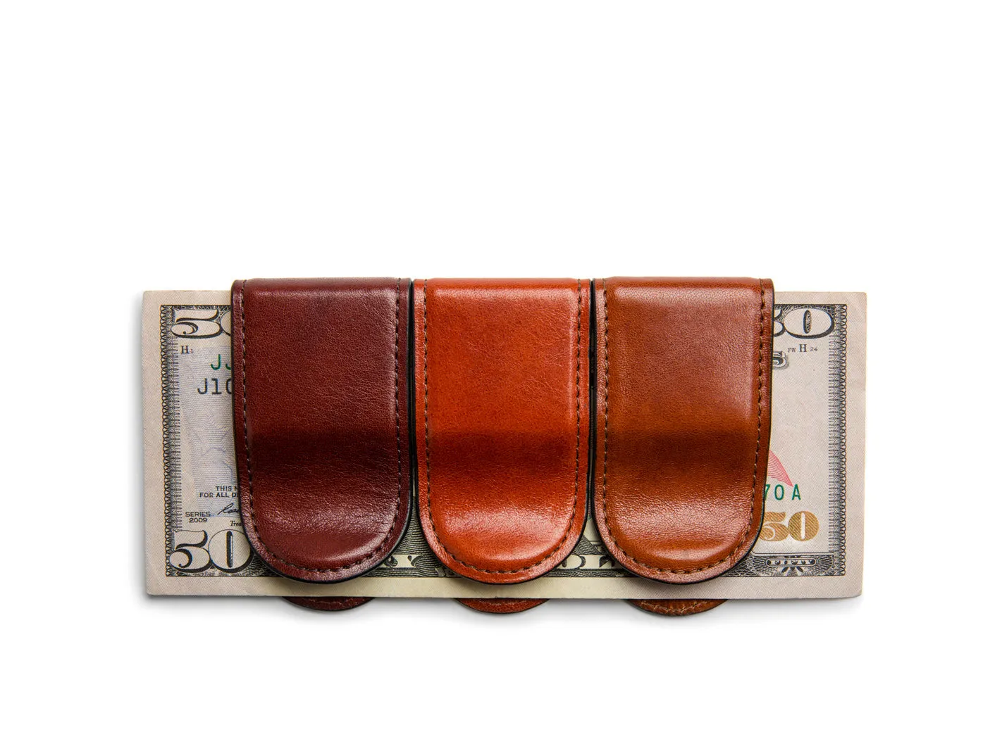 Bosca Old Leather Covered Money Clip