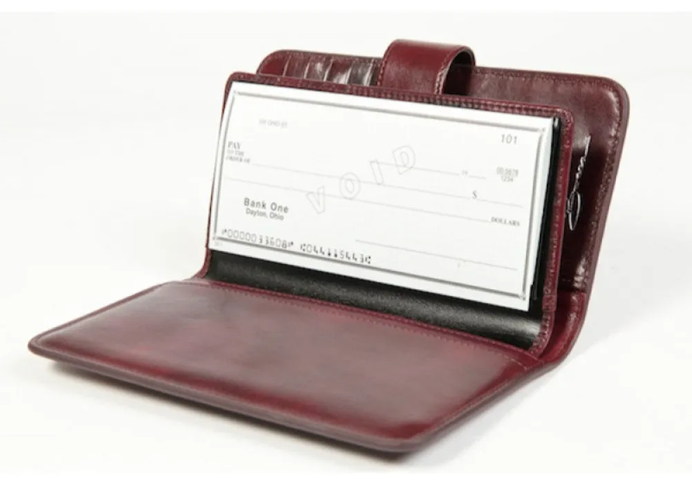 Bosca Women's Old Leather Checkbook Clutch Wallet