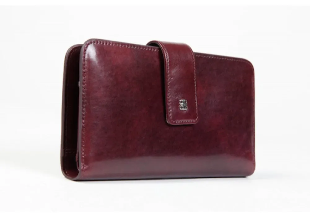 Bosca Women's Old Leather Checkbook Clutch Wallet