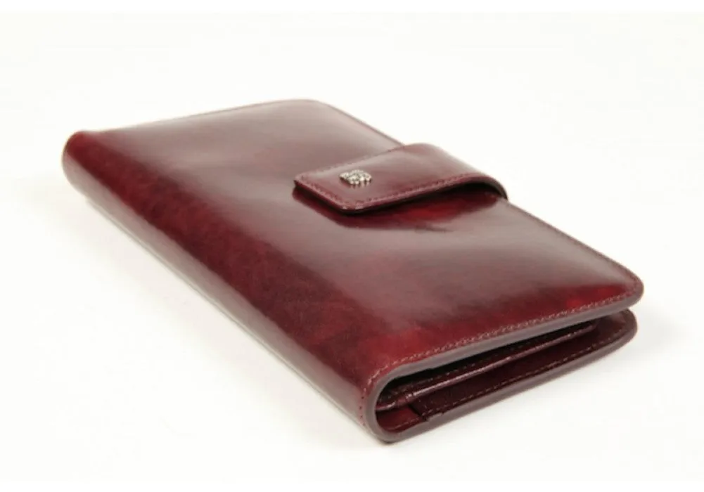 Bosca Women's Old Leather Checkbook Clutch Wallet