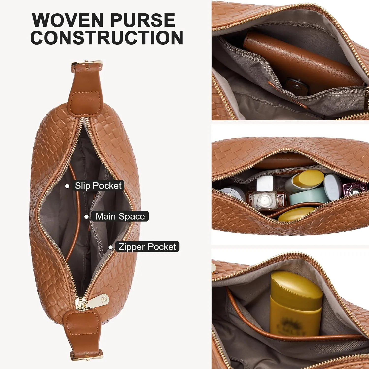 BOSTANTEN Purses for Women Small Crossbody Bags Crescent Shoulder Bag Hobo Handbag with Adjustable Strap