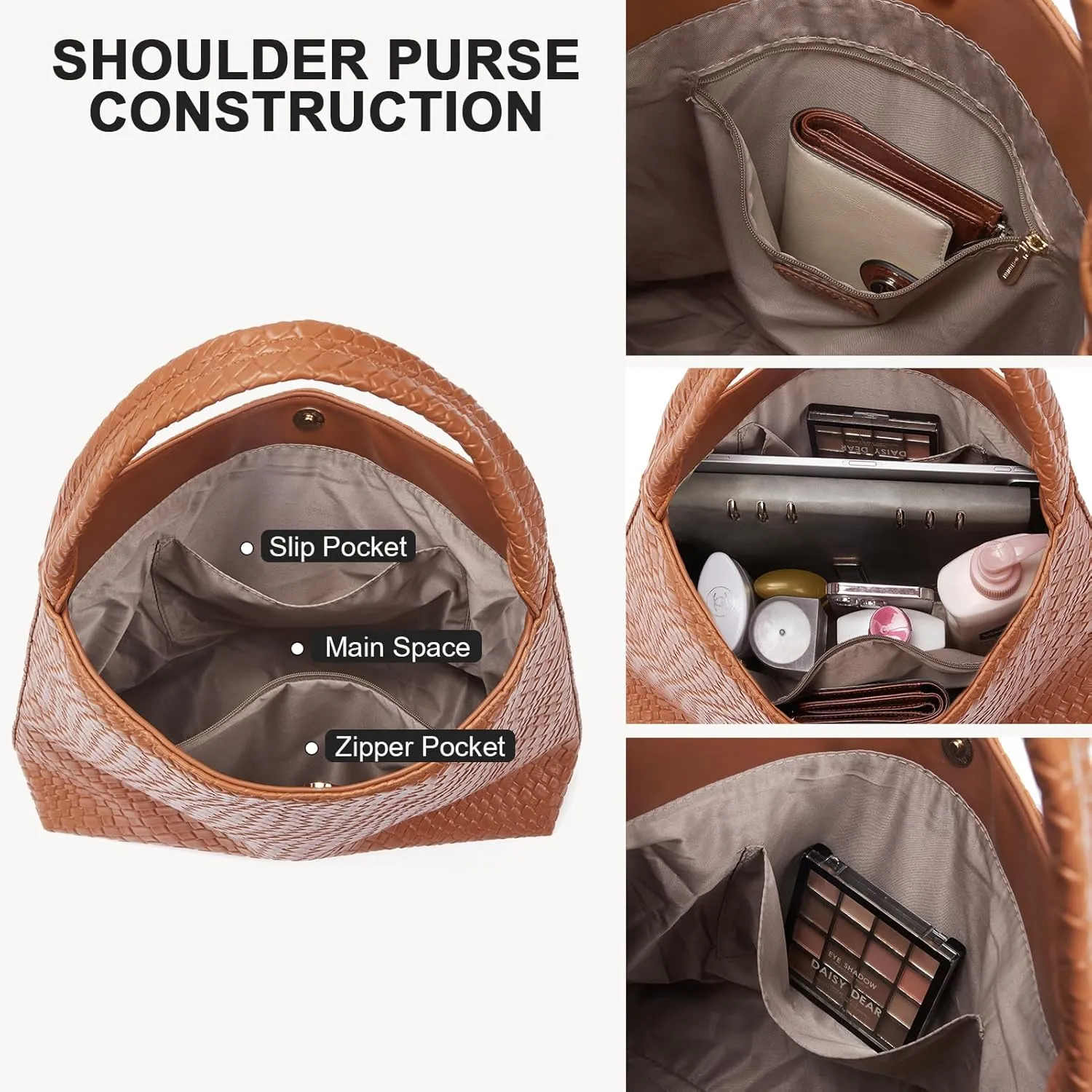BOSTANTEN Shoulder Bag for Women Trendy Summer Hobo Handbag Purse Top-handlde Tote Bag