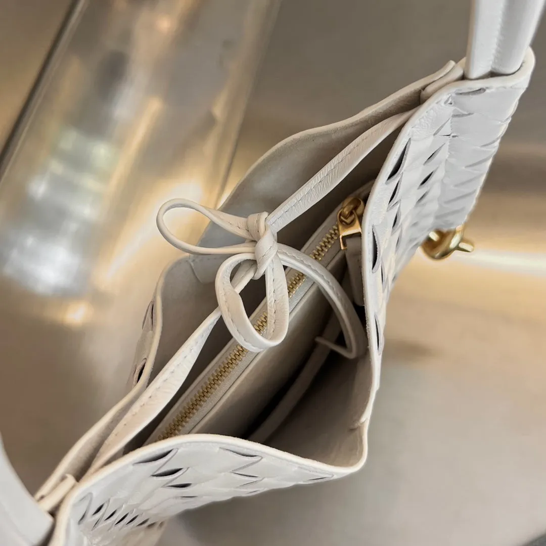 Bottega WHITE Markdown Veneta SOLSTICE 30 MINI High-end design LAMBSKIN