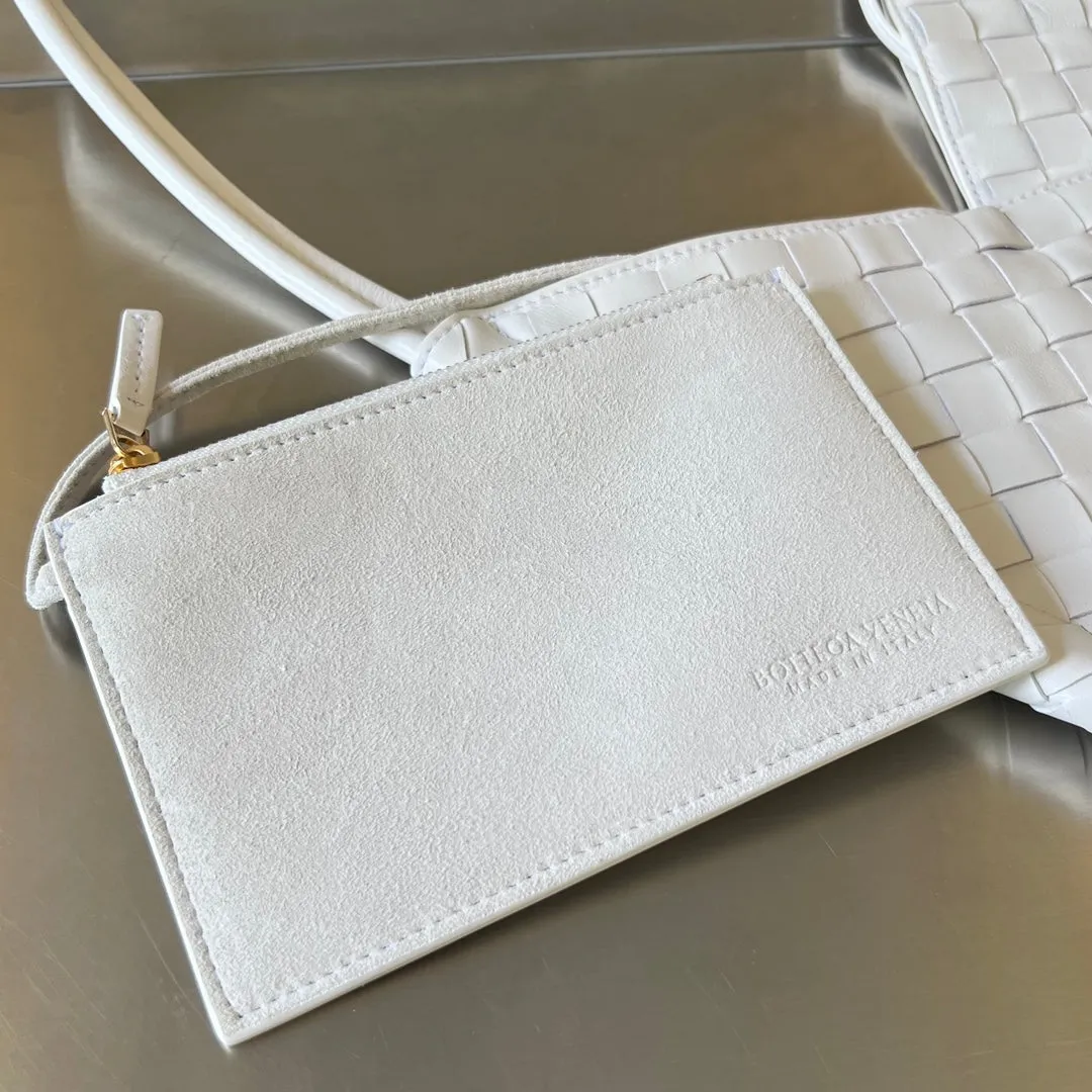 Bottega WHITE Markdown Veneta SOLSTICE 30 MINI High-end design LAMBSKIN