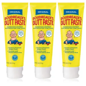 Boudreaux's Boudreaux's Butt Paste, Diaper Rash Ointment, Tube 4 oz (Quantity of 3)