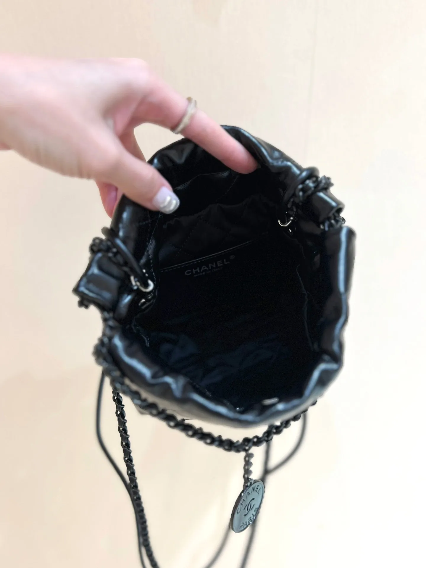 Boxing Day sale bag lambskin hobo Exclusive access 20cm cc22 CHANEL all mini black