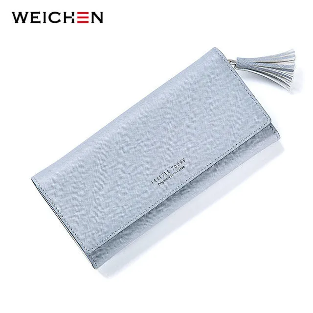 Brand Gray Tassels Wallet Women