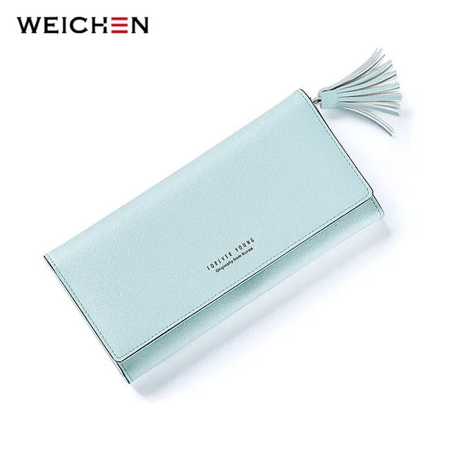 Brand Gray Tassels Wallet Women