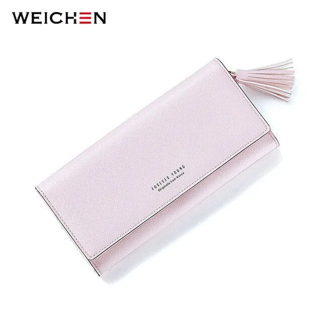 Brand Gray Tassels Wallet Women