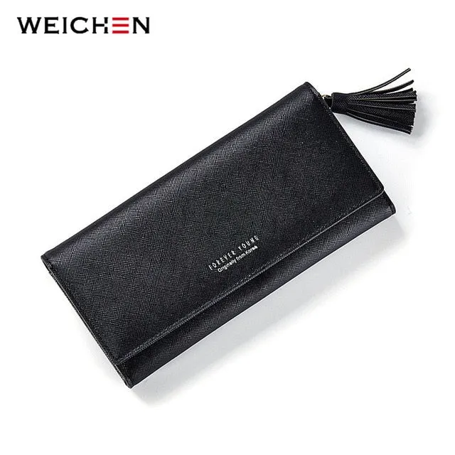 Brand Gray Tassels Wallet Women