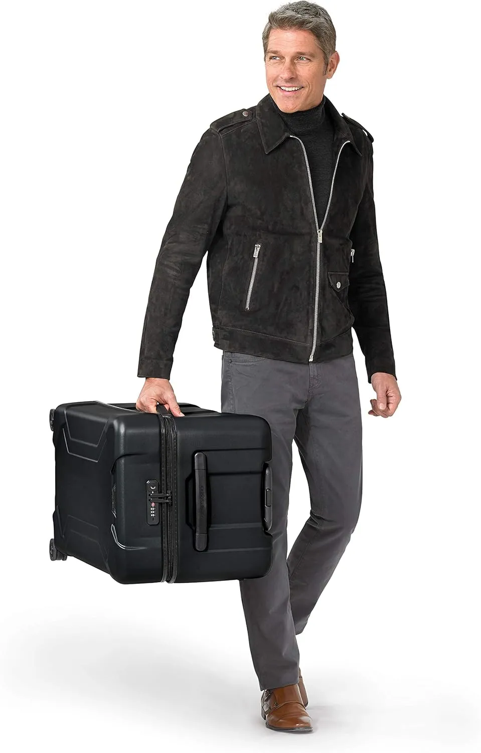 Briggs & Riley 32" Extra Large Trunk Spinner - Checked Luggage for Travel, Suitcases with Wheels, Hardside Rolling Bag for Men & Women, Self-Repairing Zipper - Torq Collection, Stealth Black