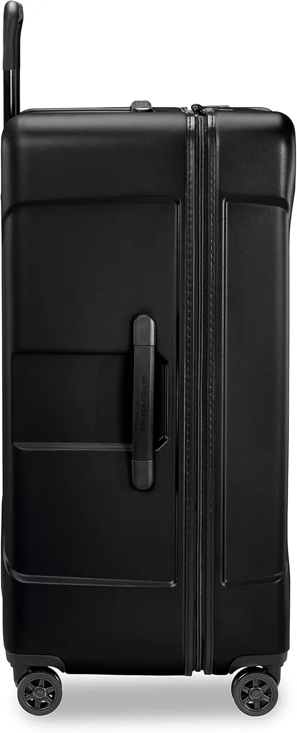 Briggs & Riley 32" Extra Large Trunk Spinner - Checked Luggage for Travel, Suitcases with Wheels, Hardside Rolling Bag for Men & Women, Self-Repairing Zipper - Torq Collection, Stealth Black
