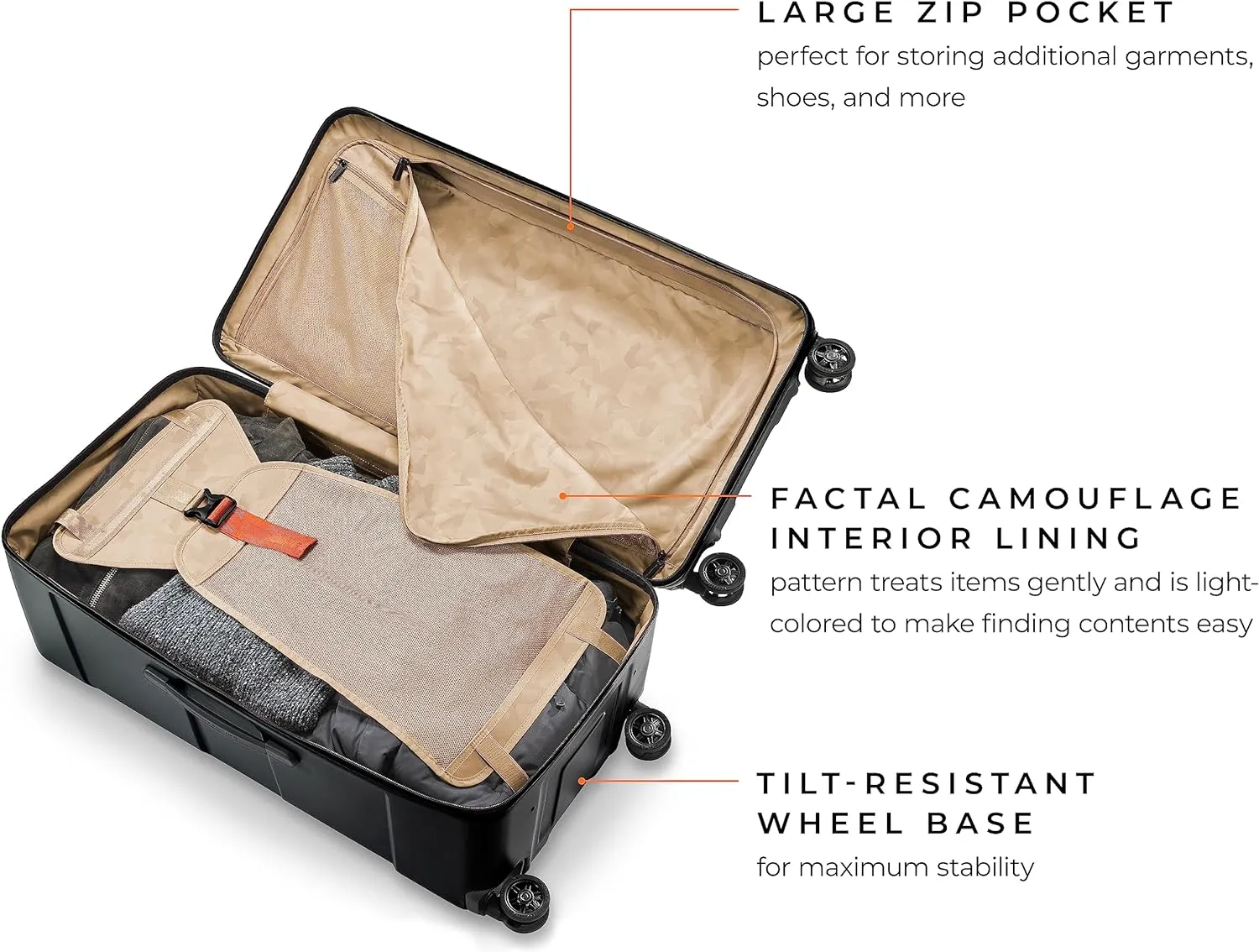 Briggs & Riley 32" Extra Large Trunk Spinner - Checked Luggage for Travel, Suitcases with Wheels, Hardside Rolling Bag for Men & Women, Self-Repairing Zipper - Torq Collection, Stealth Black