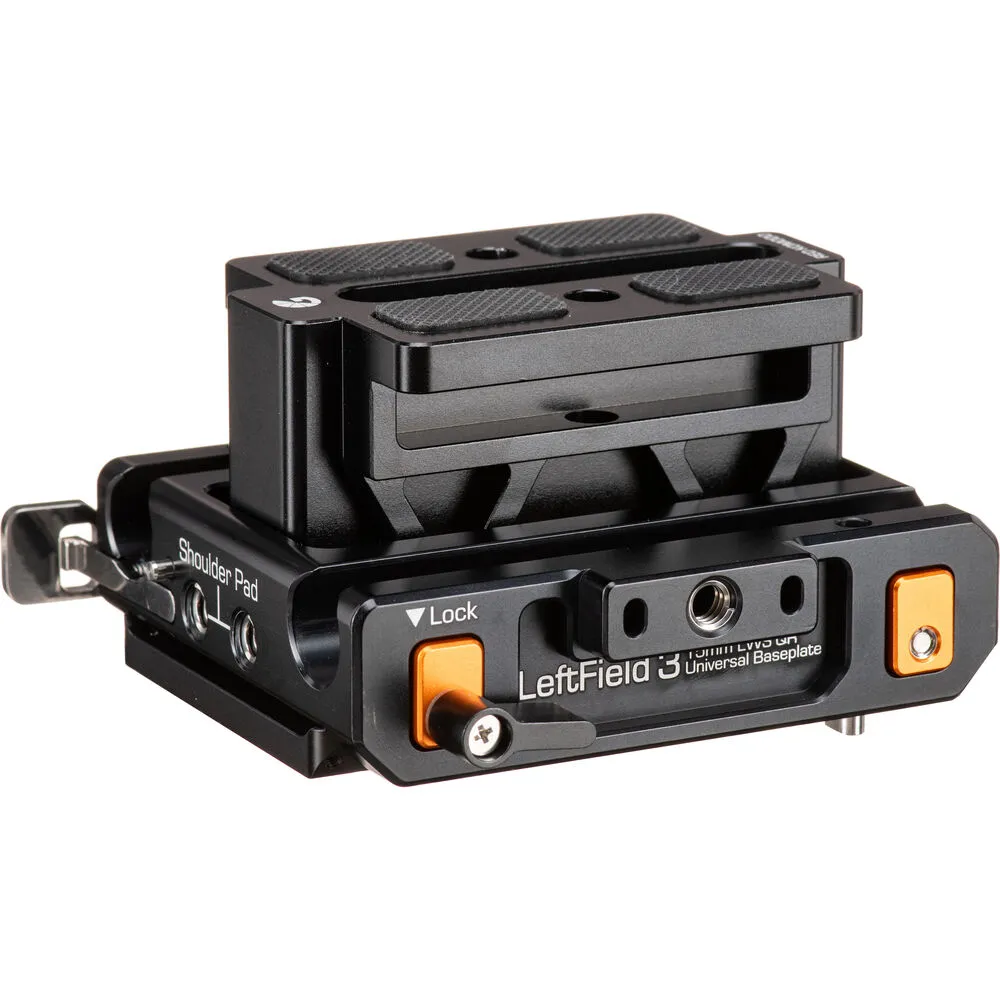 Bright Tangerine LeftField 3 QR Baseplate (Standard) for RED Komodo & Komodo-X