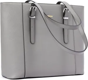BROMEN Women Briefcase 15.6 inch Laptop Tote Bag Vintage Leather Handbags Shoulder Work Purses